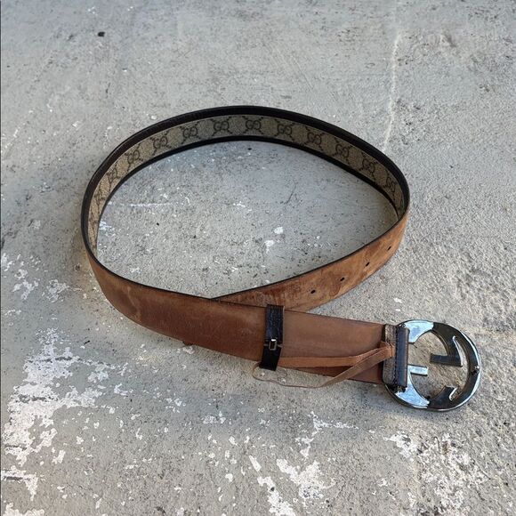 Gucci coated canvas monogram belt main image 4